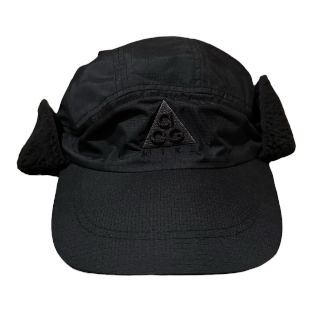 New Nike ACG Black Tailwind Sherpa Earflaps Trapper Hat One Size AR0497-013 Men